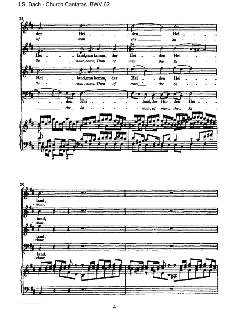 BWV62Nunkomm,derHeidenHeiland_一万首著名钢琴曲谱哈农贝多芬合集视频教学电子版高清无水印可打印_1古典钢琴知名音乐家谱_巴赫钢琴谱全集_J.S巴赫作品全集_JohannSebastianBach(1685-1750)巴赫