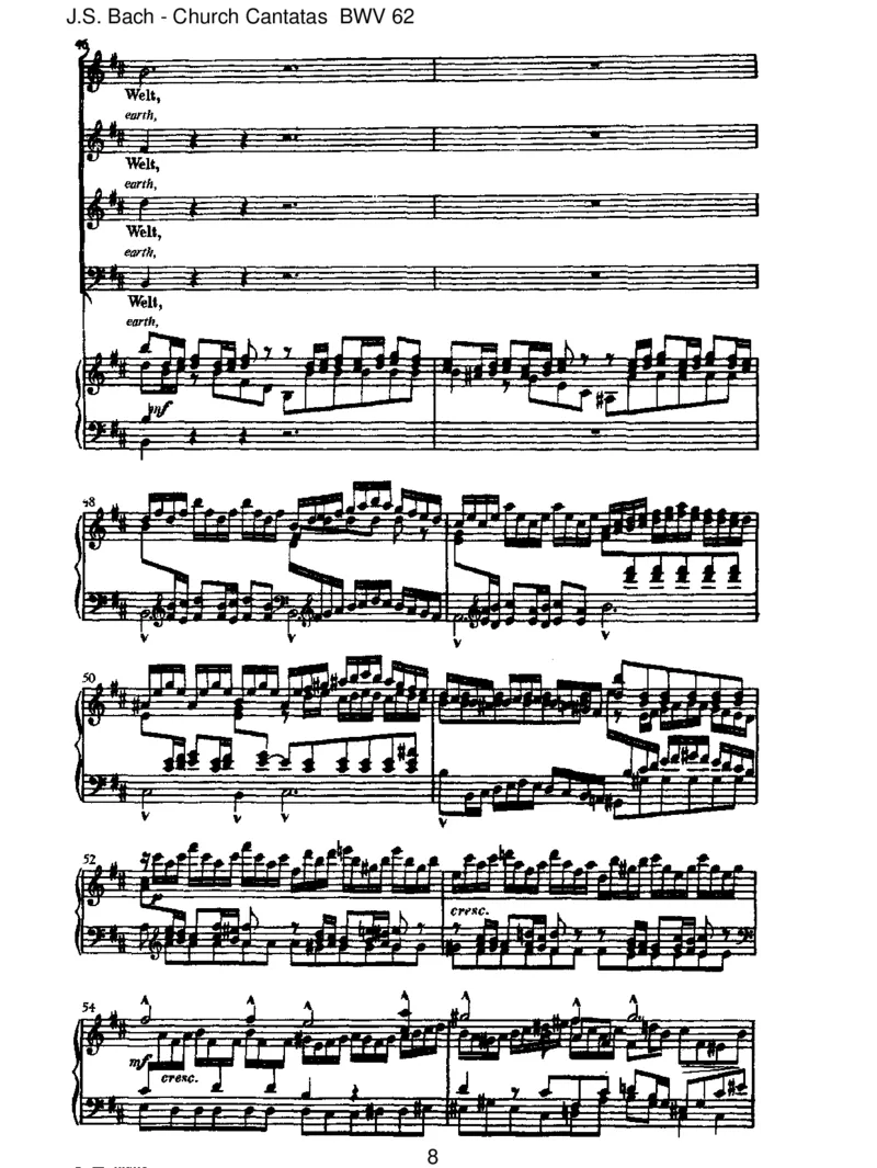 BWV62Nunkomm,derHeidenHeiland_一万首著名钢琴曲谱哈农贝多芬合集视频教学电子版高清无水印可打印_1古典钢琴知名音乐家谱_巴赫钢琴谱全集_J.S巴赫作品全集_JohannSebastianBach(1685-1750)巴赫