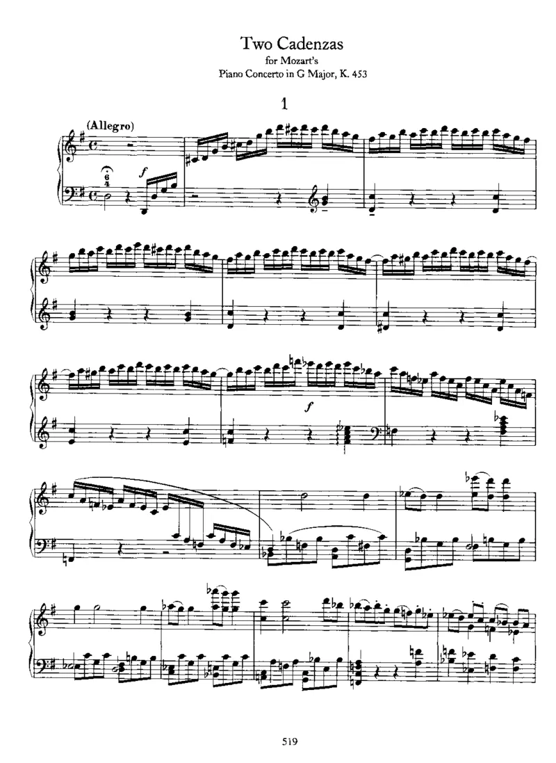 2CadenzasforMozart'sPianoConcertoinG,K453_一万首著名钢琴曲谱哈农贝多芬合集视频教学电子版高清无水印可打印_1古典钢琴知名音乐家谱_勃拉姆斯钢琴谱全集_协奏曲华彩