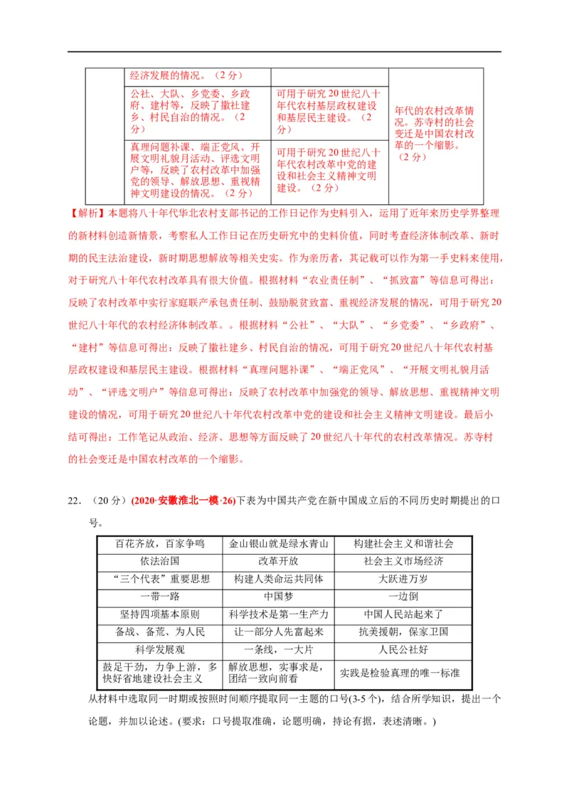 第十单元改革开放与社会主义现代化建设新时期（能力提升）（解析版）_E015高中全科试卷_历史试题_必修上_1.单元测试_单元测试卷