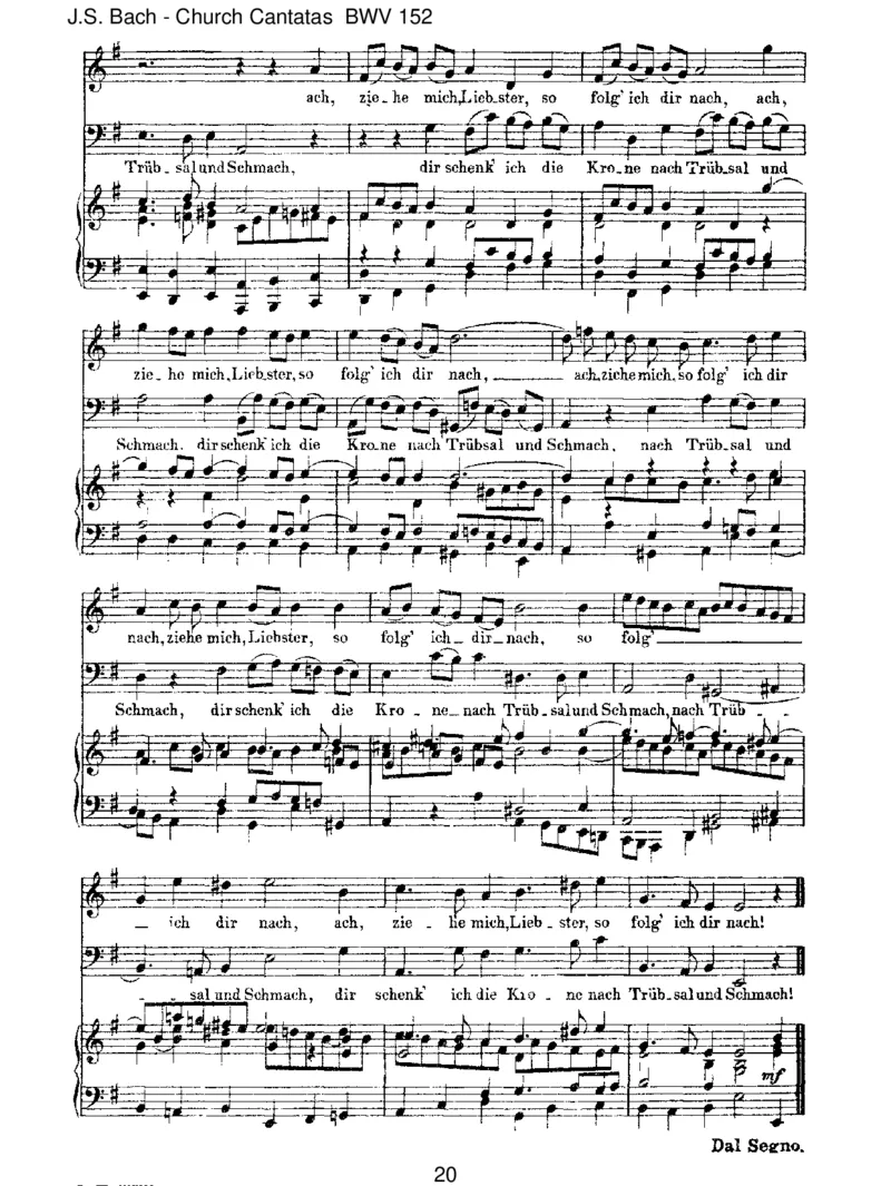 BWV152TrittaufdieGlaubensbahn_一万首著名钢琴曲谱哈农贝多芬合集视频教学电子版高清无水印可打印_1古典钢琴知名音乐家谱_巴赫钢琴谱全集_J.S巴赫作品全集_JohannSebastianBach(1685-1750)巴赫