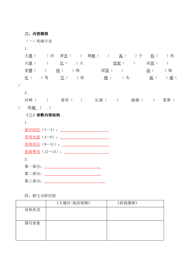 第2单元研习现当代作品，观时代镜影-高二语文同步必背知识清单（统编版选择性必修下册）（学生版）_E015高中全科试卷_语文试题_选修下_5.新版高中语文试卷选择性必修下册_5.知识汇总