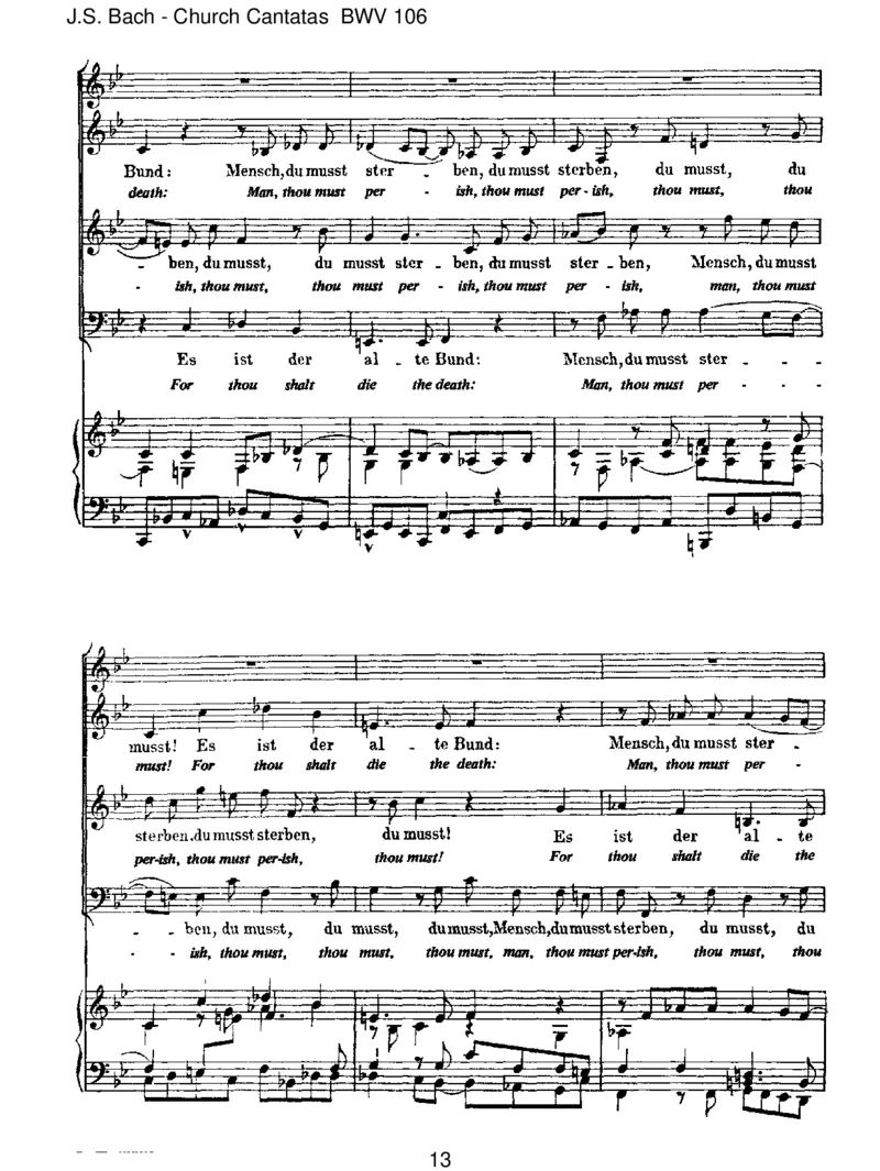 BWV106GottesZeitistdieallerbesteZeit_一万首著名钢琴曲谱哈农贝多芬合集视频教学电子版高清无水印可打印_1古典钢琴知名音乐家谱_巴赫钢琴谱全集_J.S巴赫作品全集