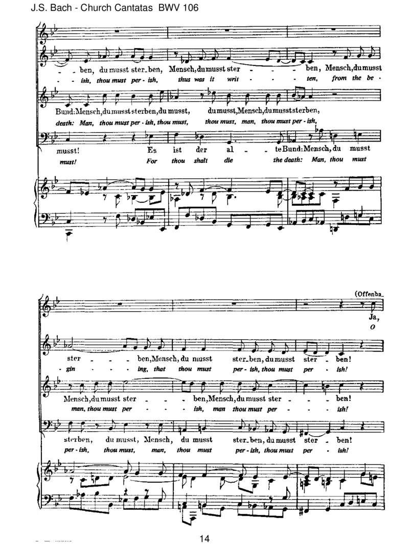 BWV106GottesZeitistdieallerbesteZeit_一万首著名钢琴曲谱哈农贝多芬合集视频教学电子版高清无水印可打印_1古典钢琴知名音乐家谱_巴赫钢琴谱全集_J.S巴赫作品全集