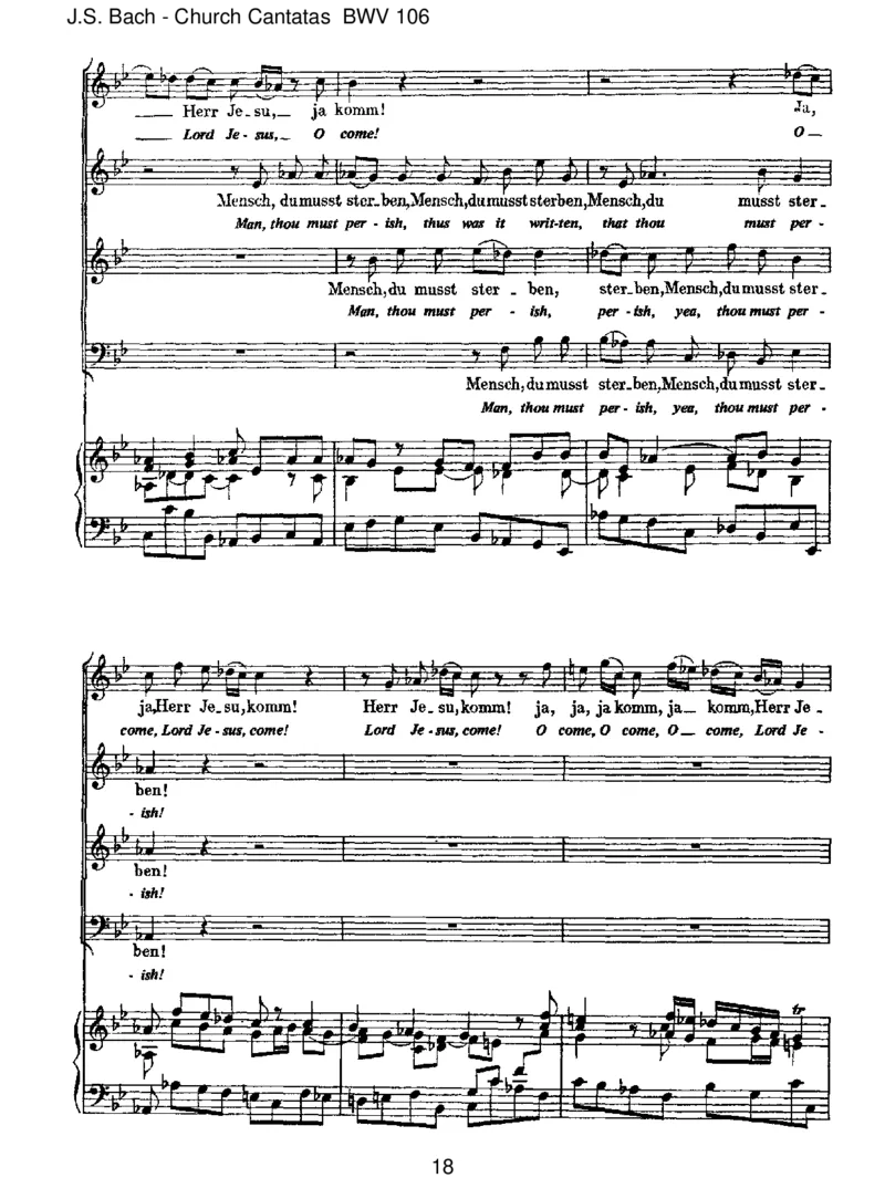 BWV106GottesZeitistdieallerbesteZeit_一万首著名钢琴曲谱哈农贝多芬合集视频教学电子版高清无水印可打印_1古典钢琴知名音乐家谱_巴赫钢琴谱全集_J.S巴赫作品全集