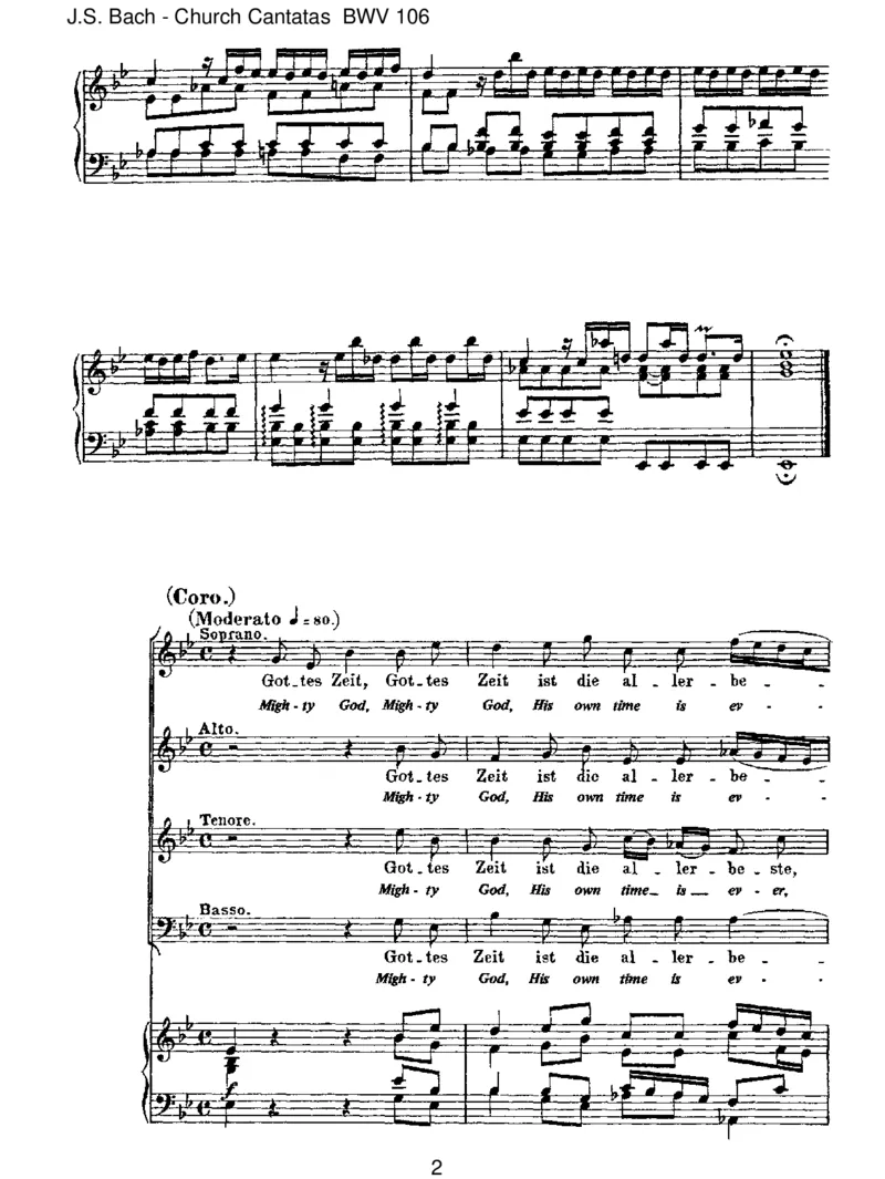 BWV106GottesZeitistdieallerbesteZeit_一万首著名钢琴曲谱哈农贝多芬合集视频教学电子版高清无水印可打印_1古典钢琴知名音乐家谱_巴赫钢琴谱全集_J.S巴赫作品全集