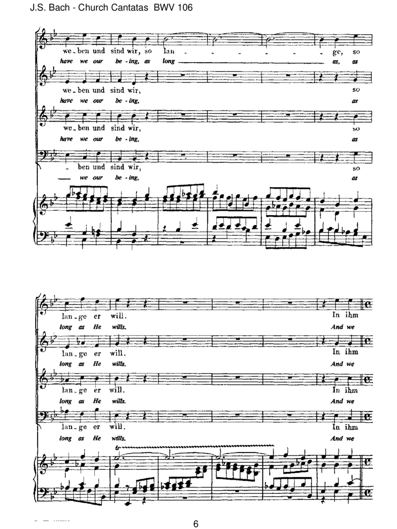 BWV106GottesZeitistdieallerbesteZeit_一万首著名钢琴曲谱哈农贝多芬合集视频教学电子版高清无水印可打印_1古典钢琴知名音乐家谱_巴赫钢琴谱全集_J.S巴赫作品全集