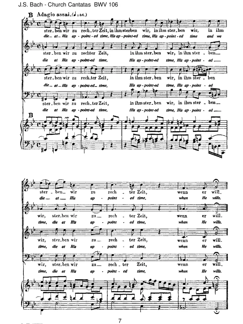 BWV106GottesZeitistdieallerbesteZeit_一万首著名钢琴曲谱哈农贝多芬合集视频教学电子版高清无水印可打印_1古典钢琴知名音乐家谱_巴赫钢琴谱全集_J.S巴赫作品全集