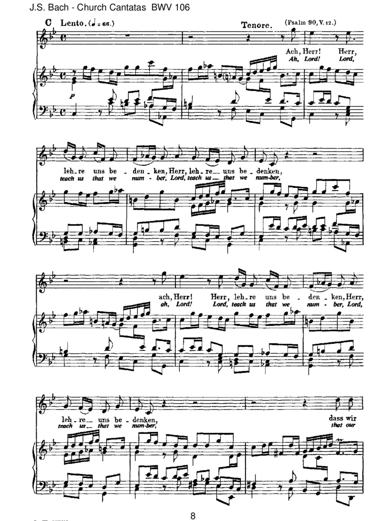 BWV106GottesZeitistdieallerbesteZeit_一万首著名钢琴曲谱哈农贝多芬合集视频教学电子版高清无水印可打印_1古典钢琴知名音乐家谱_巴赫钢琴谱全集_J.S巴赫作品全集