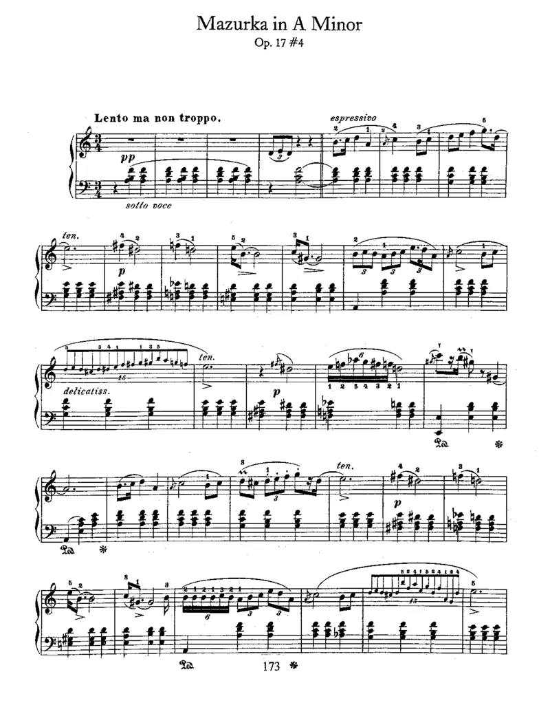 4Mazurkas,Op17_一万首著名钢琴曲谱哈农贝多芬合集视频教学电子版高清无水印可打印_1古典钢琴知名音乐家谱_肖邦钢琴谱全集_马祖卡