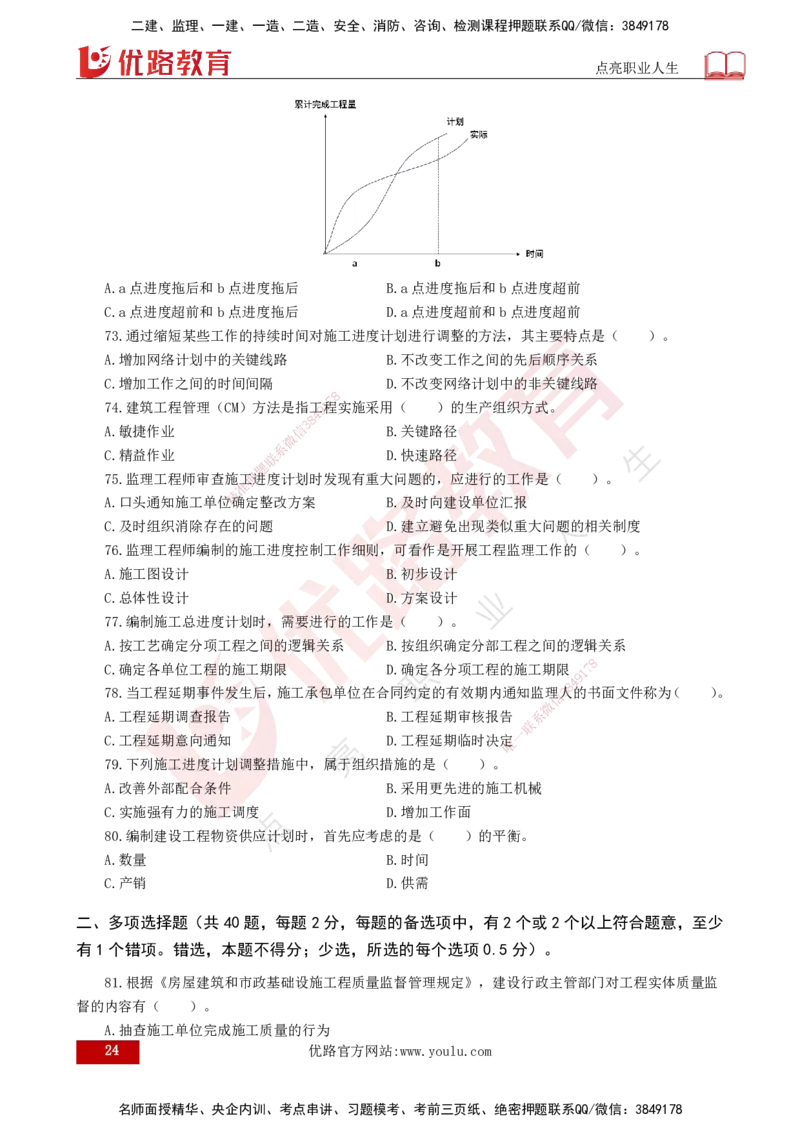 25监理《控制（土建）》经典甄题详解（打印版）_监理工程师_2025监理工程师_2025年监理工程师SVIP_2025年监理土建控制SVIP_03-习题精析✿实战特训✿模考通关_讲义