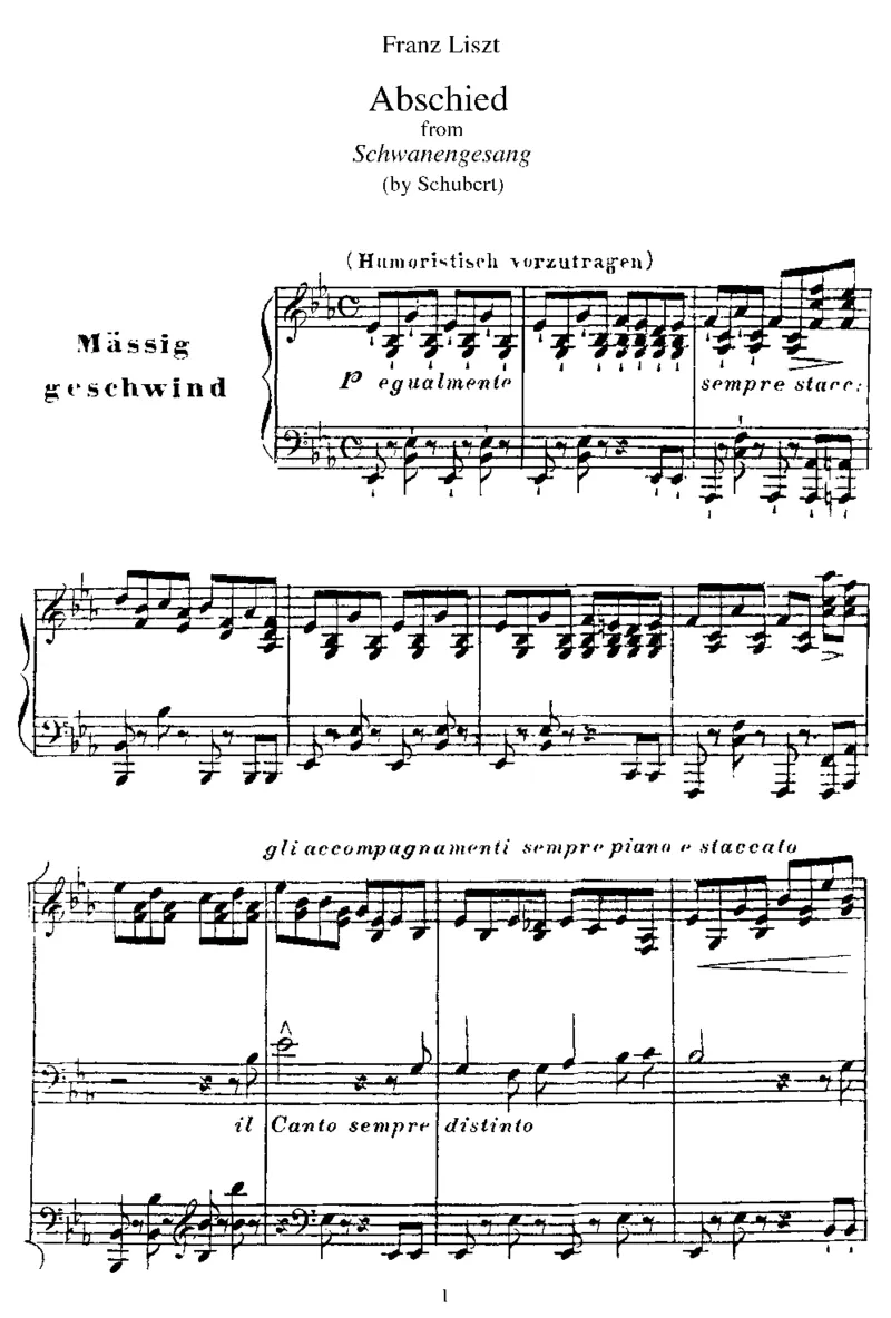 Abschied(Schubert)_一万首著名钢琴曲谱哈农贝多芬合集视频教学电子版高清无水印可打印_1古典钢琴知名音乐家谱_李斯特钢琴谱全集_改编舒伯特