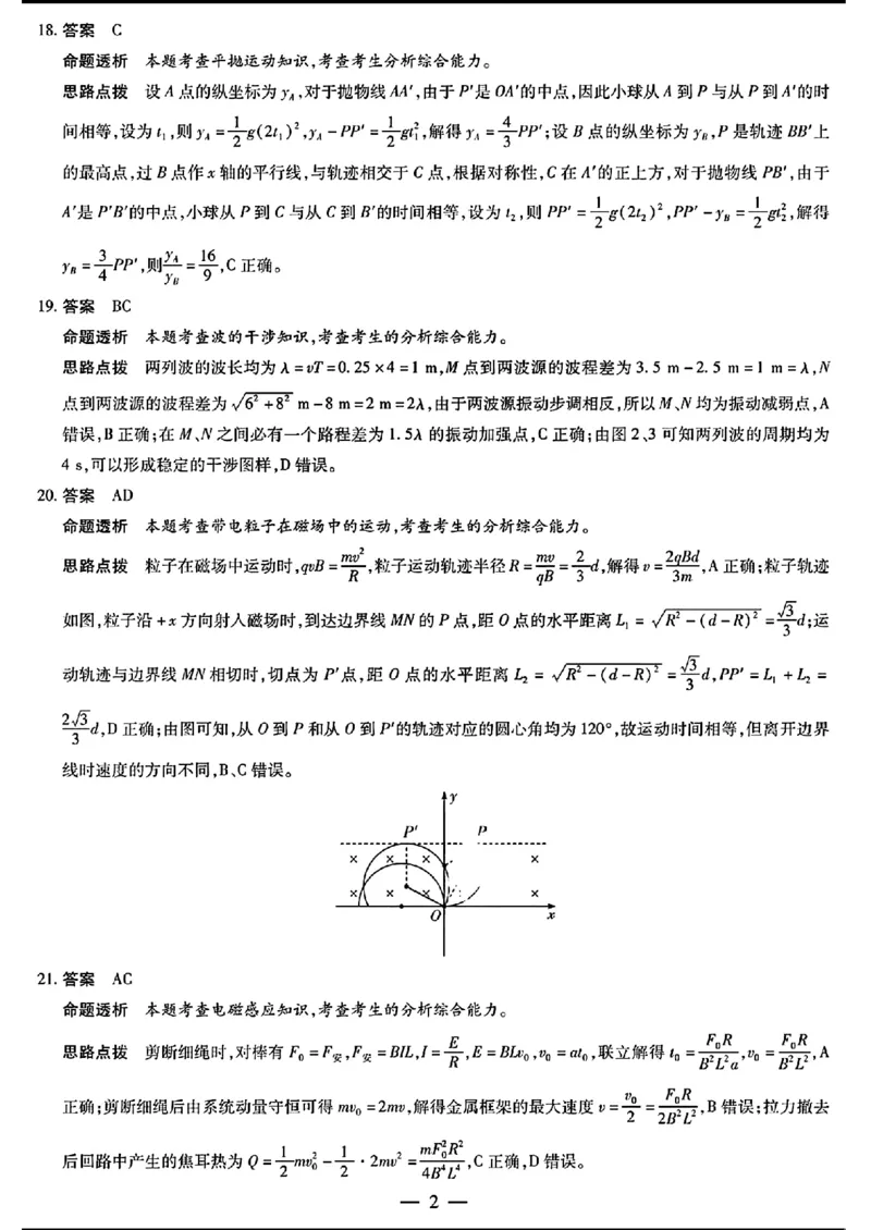 天一大联考七-理综答案(1)_2024年3月_013月合集_2024天一大联考高中毕业班阶段性测试（七）