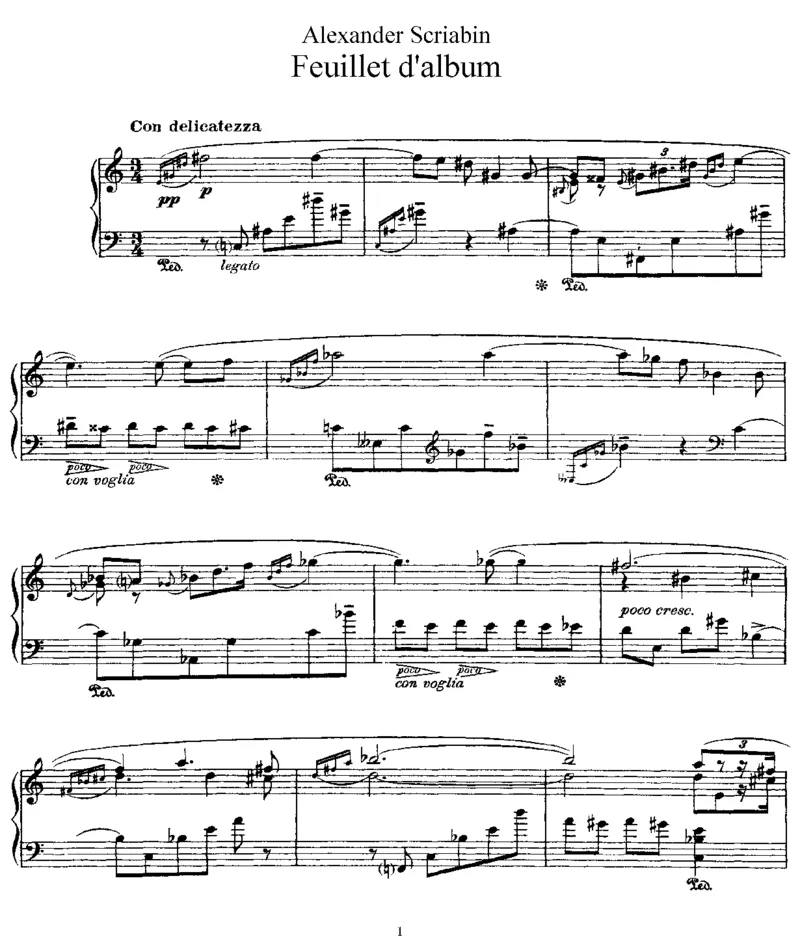 AlbumLeaf,Op58_一万首著名钢琴曲谱哈农贝多芬合集视频教学电子版高清无水印可打印_1古典钢琴知名音乐家谱_斯克里亚宾钢琴谱全集_其他