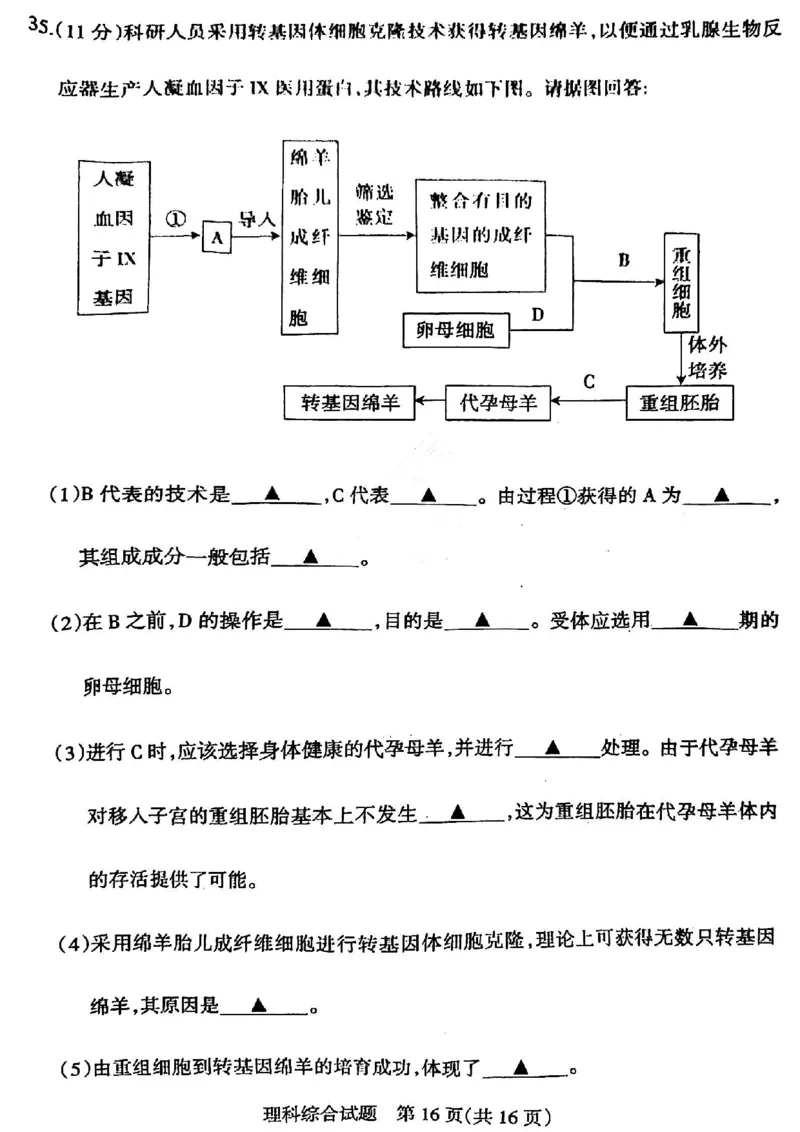 山西省阳泉市2024届高三下学期第三次模拟测试理科综合试题_2024年5月_01按日期_21号_2024届山西省阳泉市高三下学期第三次模拟测试