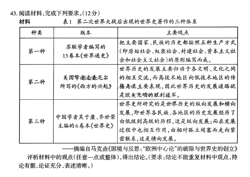 太原二模文综试题_2024年4月_01按日期_30号_2024届山西省太原市高三年级模拟考试(二)_2024届山西省太原市高三下学期第二次模拟考试文综
