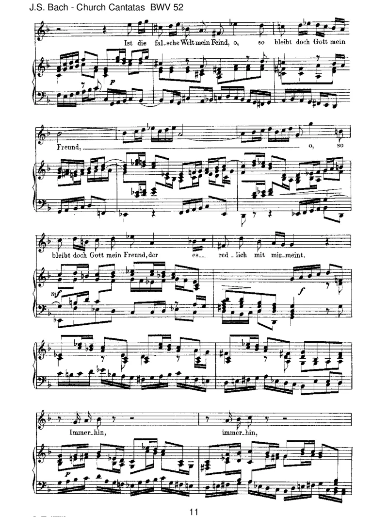BWV52FalscheWelt,dirtrauichnicht_一万首著名钢琴曲谱哈农贝多芬合集视频教学电子版高清无水印可打印_1古典钢琴知名音乐家谱_巴赫钢琴谱全集_J.S巴赫作品全集