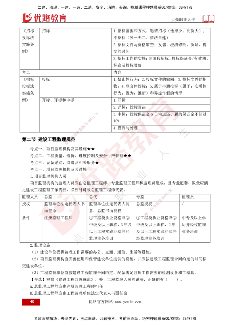 25年《监理概论》第3章讲义（打印版）_监理工程师_2025监理工程师_2025年监理工程师SVIP_2025年监理概论法规SVIP_02-基础精讲✿高端面授✿深度强化