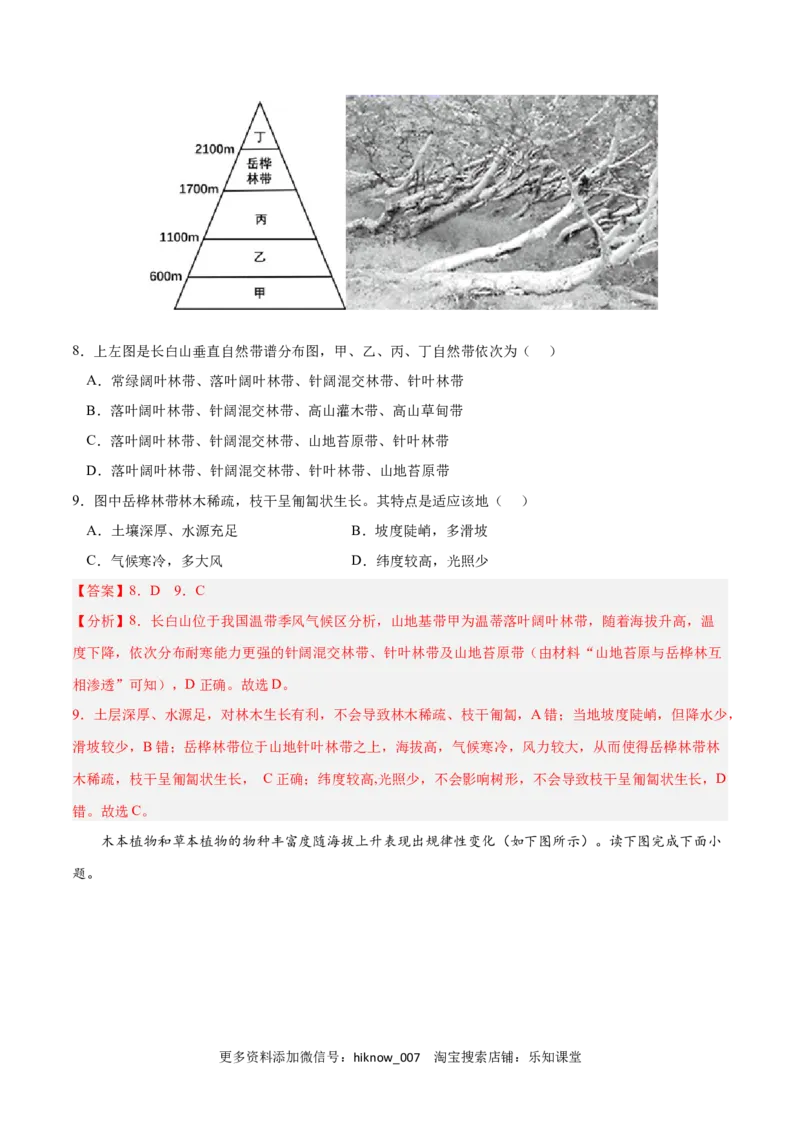 第五章自然环境的整体性和差异性（B卷&bull;综合测试）-2022-2023学年高二地理上学期同步单元卷（人教版2019选择性必修1）解析版_E015高中全科试卷_地理试题_选修1_1.单元测试
