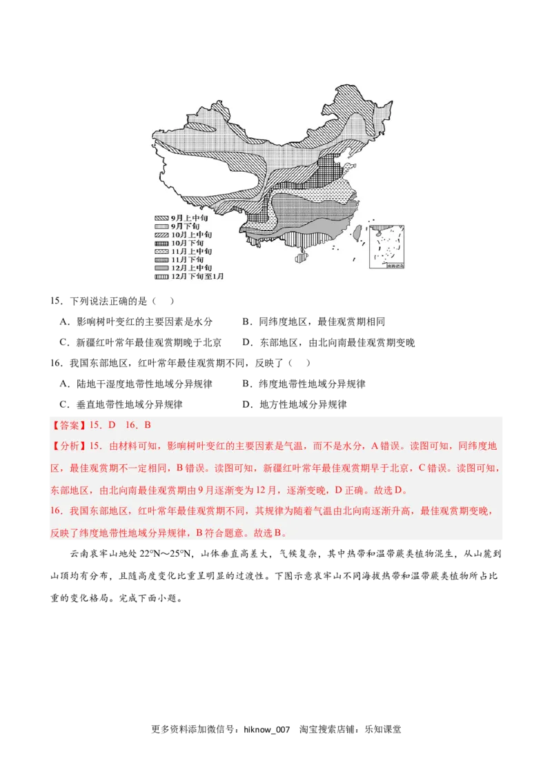第五章自然环境的整体性和差异性（B卷&bull;综合测试）-2022-2023学年高二地理上学期同步单元卷（人教版2019选择性必修1）解析版_E015高中全科试卷_地理试题_选修1_1.单元测试