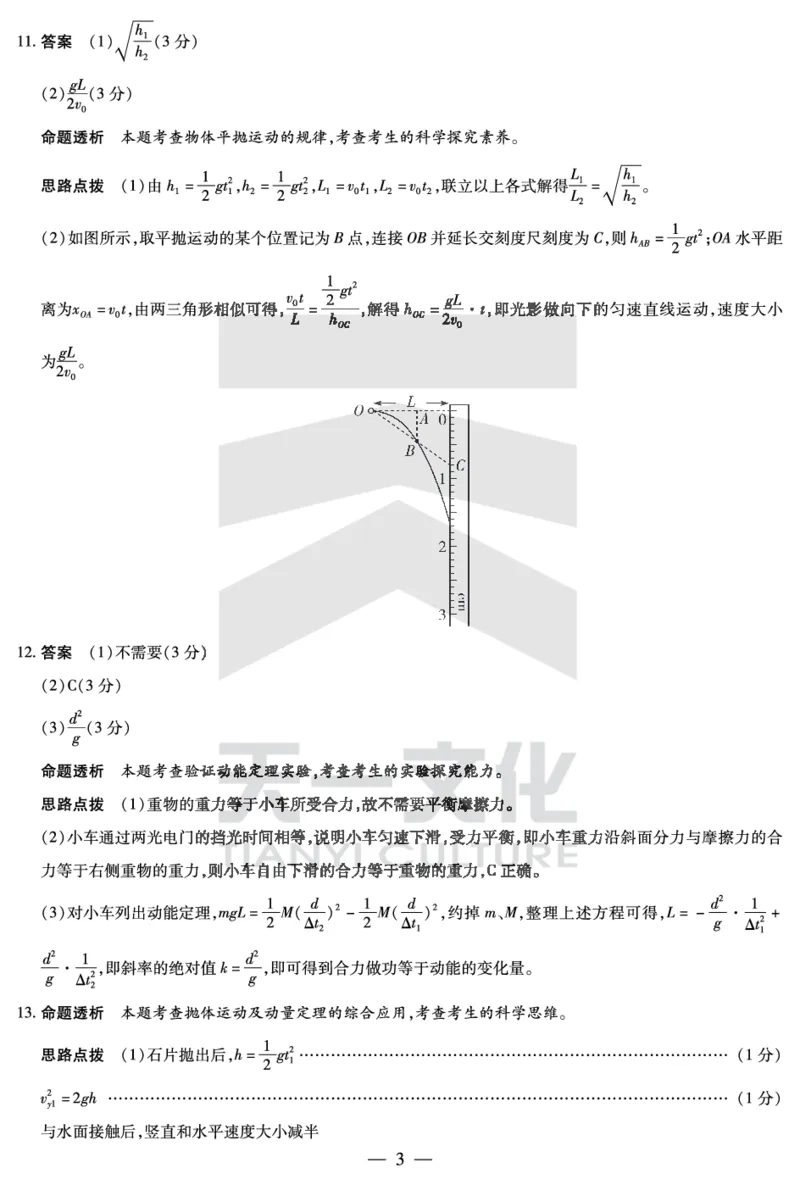 物理南阳六校高一下期末详细答案_2024-2025高一（7-7月题库）_2025年7月_250703天一大联考&middot;河南省2024-2025学年（下）南阳六校高一年级期末考试