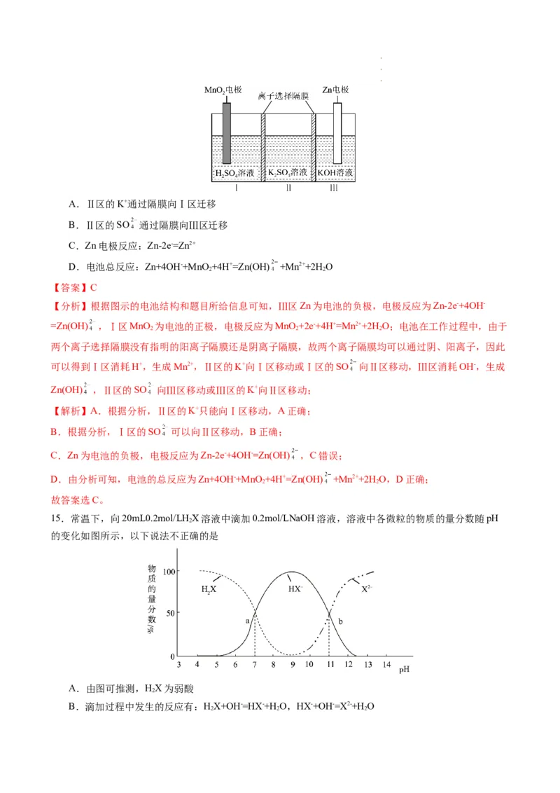 高二化学期末模拟卷01（全解全析）_E015高中全科试卷_化学试题_选修1_3.新版人教版高中化学试卷选择性必修1_3.期末试卷
