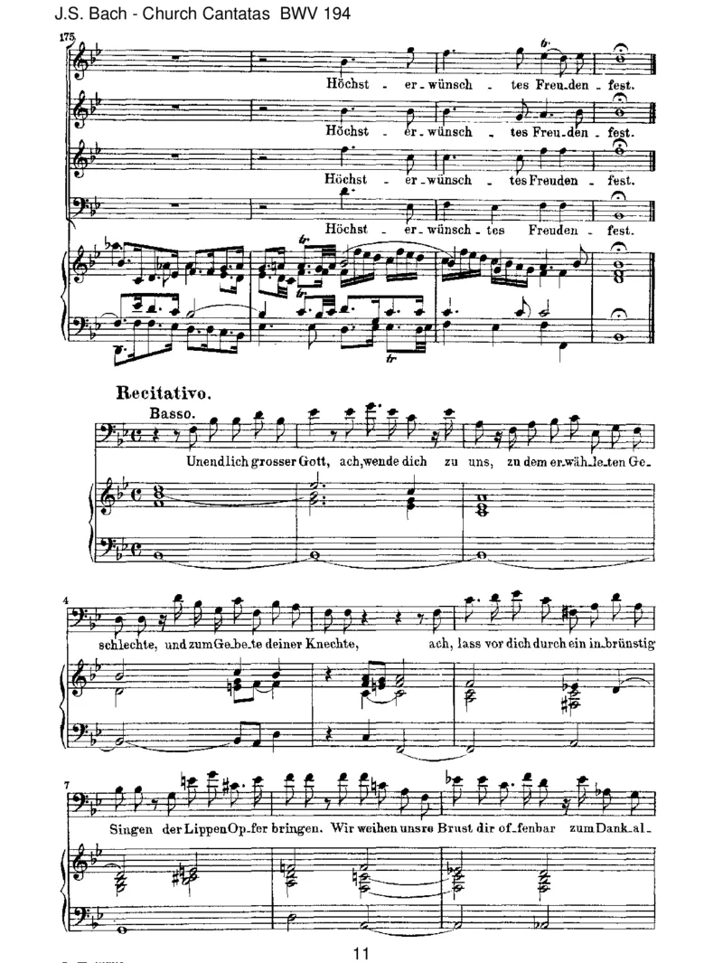 BWV194H_chsterw&uuml;nschtesFreudenfest_一万首著名钢琴曲谱哈农贝多芬合集视频教学电子版高清无水印可打印_1古典钢琴知名音乐家谱_巴赫钢琴谱全集_J.S巴赫作品全集