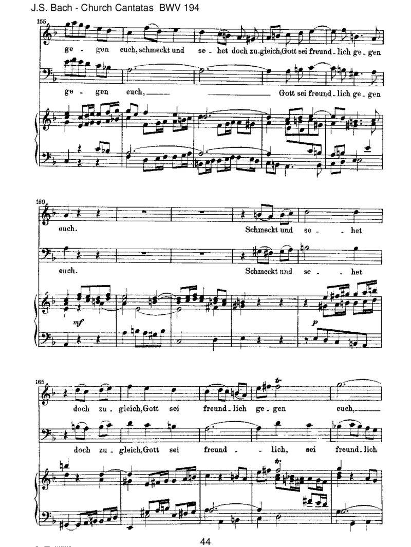 BWV194H_chsterw&uuml;nschtesFreudenfest_一万首著名钢琴曲谱哈农贝多芬合集视频教学电子版高清无水印可打印_1古典钢琴知名音乐家谱_巴赫钢琴谱全集_J.S巴赫作品全集