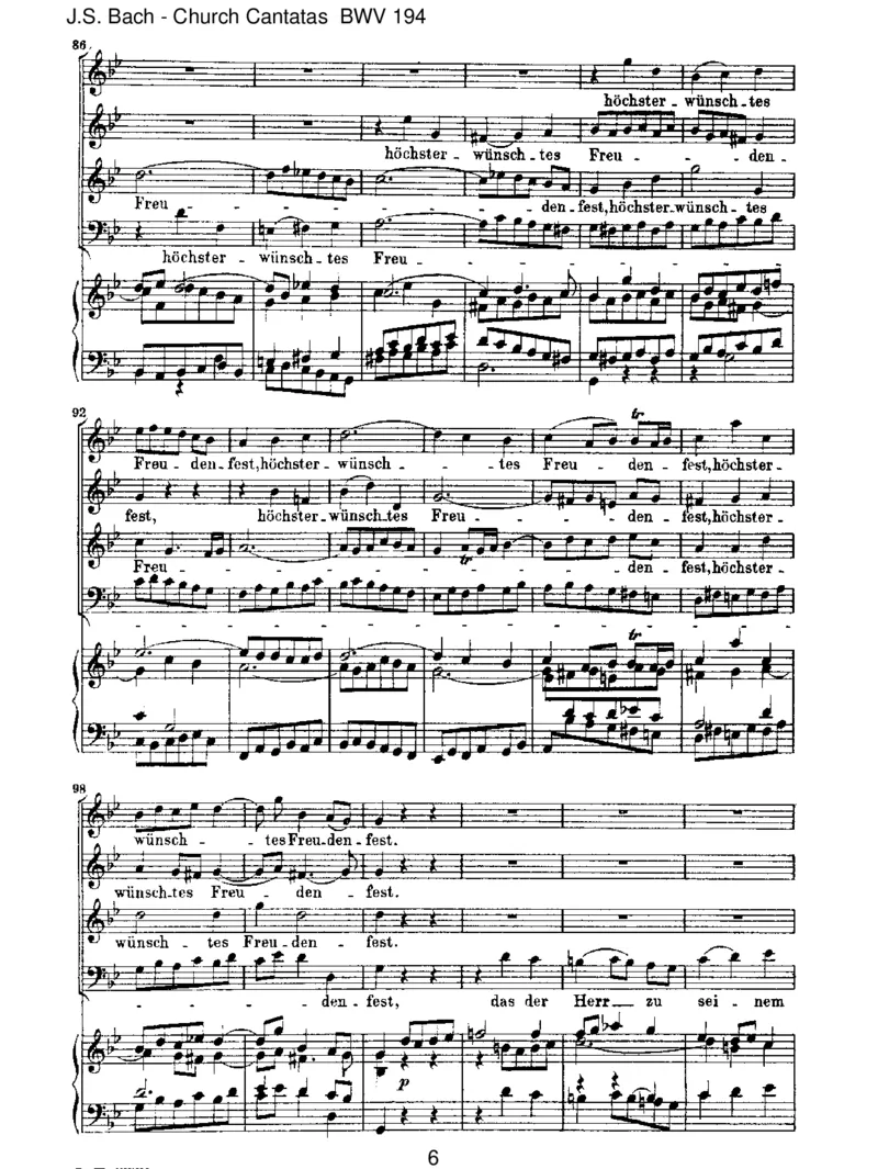 BWV194H_chsterw&uuml;nschtesFreudenfest_一万首著名钢琴曲谱哈农贝多芬合集视频教学电子版高清无水印可打印_1古典钢琴知名音乐家谱_巴赫钢琴谱全集_J.S巴赫作品全集