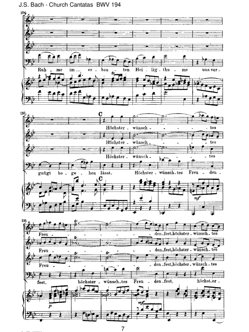 BWV194H_chsterw&uuml;nschtesFreudenfest_一万首著名钢琴曲谱哈农贝多芬合集视频教学电子版高清无水印可打印_1古典钢琴知名音乐家谱_巴赫钢琴谱全集_J.S巴赫作品全集