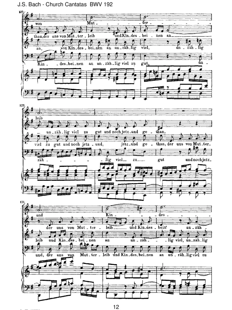 BWV192NundanketalleGott(incomplete)_一万首著名钢琴曲谱哈农贝多芬合集视频教学电子版高清无水印可打印_1古典钢琴知名音乐家谱_巴赫钢琴谱全集_J.S巴赫作品全集