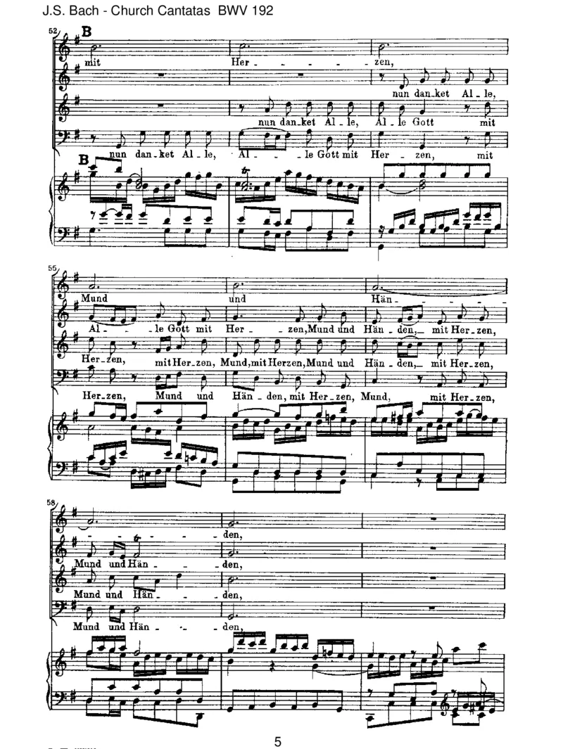 BWV192NundanketalleGott(incomplete)_一万首著名钢琴曲谱哈农贝多芬合集视频教学电子版高清无水印可打印_1古典钢琴知名音乐家谱_巴赫钢琴谱全集_J.S巴赫作品全集