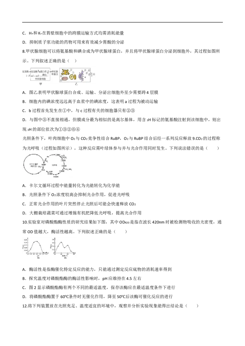 陕西省西安市部分学校2024-2025学年高一上学期第四次阶段性检测生物试卷(有答案)_2024-2025高一（7-7月题库）_2025年02月试卷