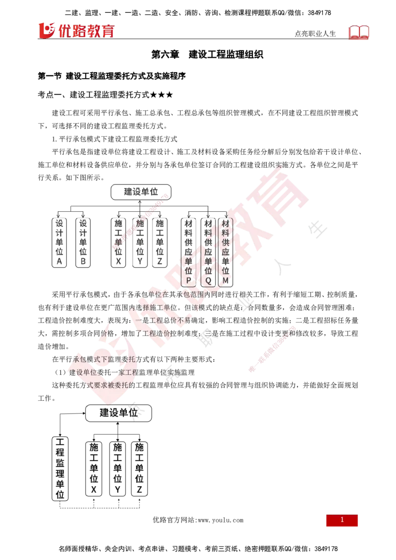 25年《监理概论》第6章（打印版）_监理工程师_2025监理工程师_2025年监理工程师SVIP_2025年监理概论法规SVIP_02-基础精讲✿高端面授✿深度强化_06.第6章建设工程监理组织