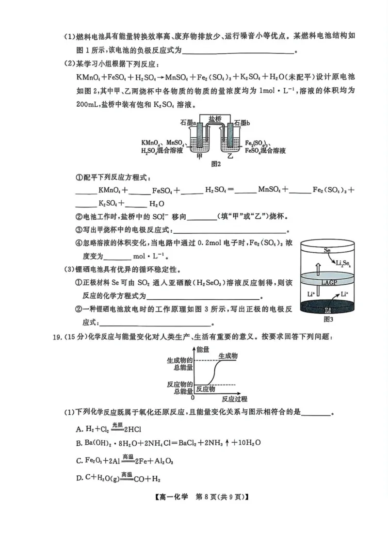 辽宁省大连市滨城高中联盟2024-2025学年高一下学期5月份期中考试化学试卷（PDF版，含解析）_2024-2025高一（7-7月题库）_2025年05月试卷