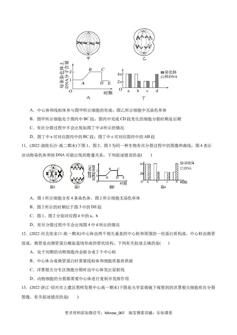 第6章细胞的生命历程（B卷&middot;能力提升练）（原卷版）_E015高中全科试卷_生物试题_必修1_1.单元测试_1.单元测试AB卷（第一套）