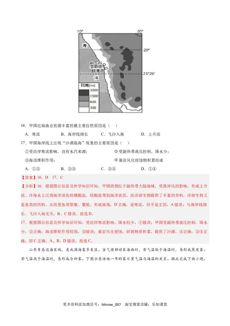 第四章水的运动（B卷&bull;综合测试）-2022-2023学年高二地理上学期同步单元卷（人教版2019选择性必修1）（解析版）_E015高中全科试卷_地理试题_选修1_1.单元测试