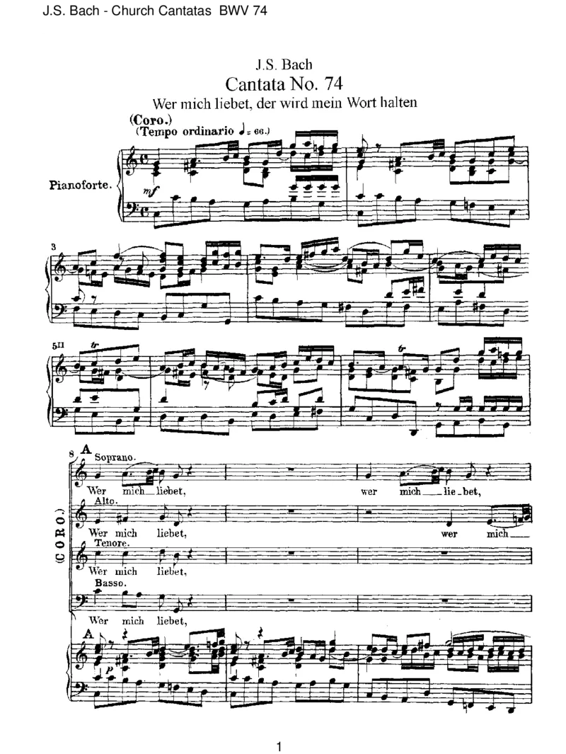 BWV74Wermichliebet,derwirdmeinWorthalten_一万首著名钢琴曲谱哈农贝多芬合集视频教学电子版高清无水印可打印_1古典钢琴知名音乐家谱_巴赫钢琴谱全集_J.S巴赫作品全集