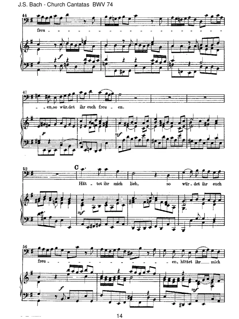 BWV74Wermichliebet,derwirdmeinWorthalten_一万首著名钢琴曲谱哈农贝多芬合集视频教学电子版高清无水印可打印_1古典钢琴知名音乐家谱_巴赫钢琴谱全集_J.S巴赫作品全集