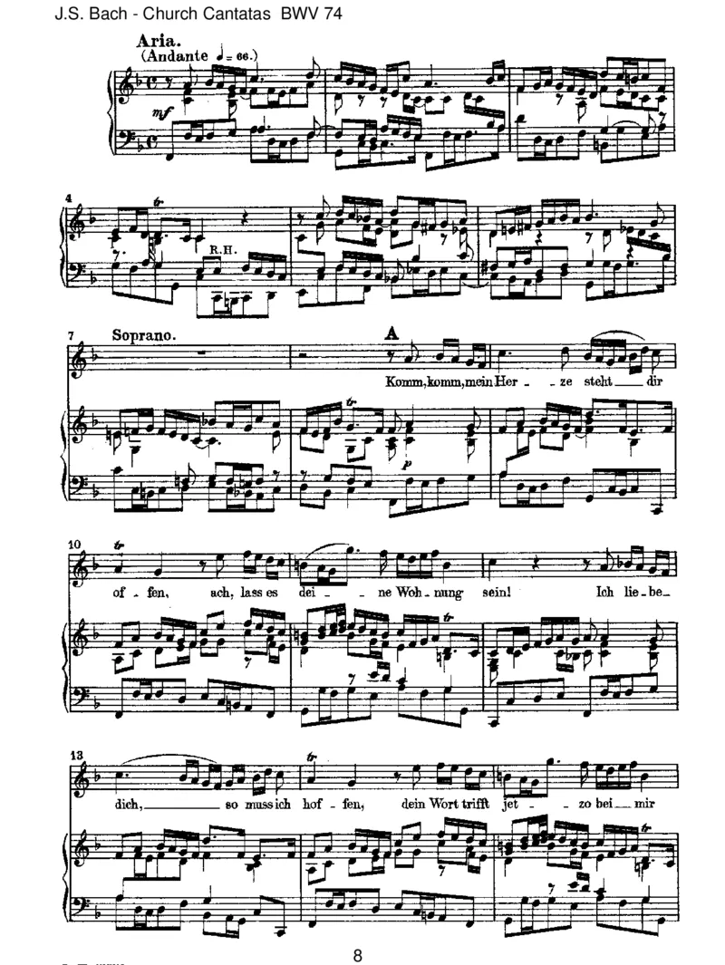 BWV74Wermichliebet,derwirdmeinWorthalten_一万首著名钢琴曲谱哈农贝多芬合集视频教学电子版高清无水印可打印_1古典钢琴知名音乐家谱_巴赫钢琴谱全集_J.S巴赫作品全集