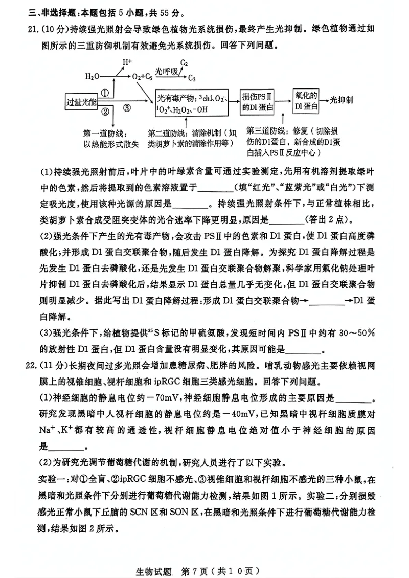 山东省济宁市2024届高三年级高考第三次模拟试题生物试卷+答案_2024年5月_01按日期_28号_2024届山东省济宁市高三年级高考第三次模拟试题