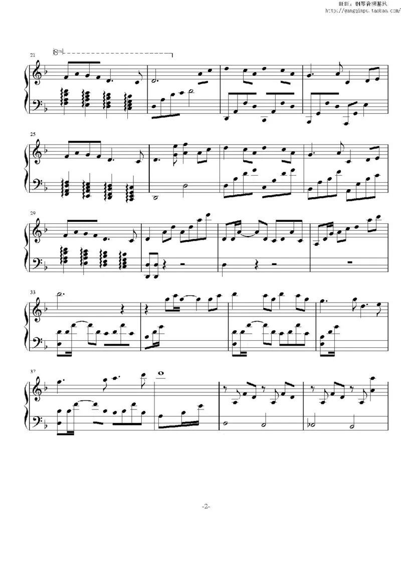 40、班得瑞钢琴谱2（42页，共10首）_一万首著名钢琴曲谱哈农贝多芬合集视频教学电子版高清无水印可打印_3流行音乐谱_流行钢琴谱合集形式_高清PDF无水印