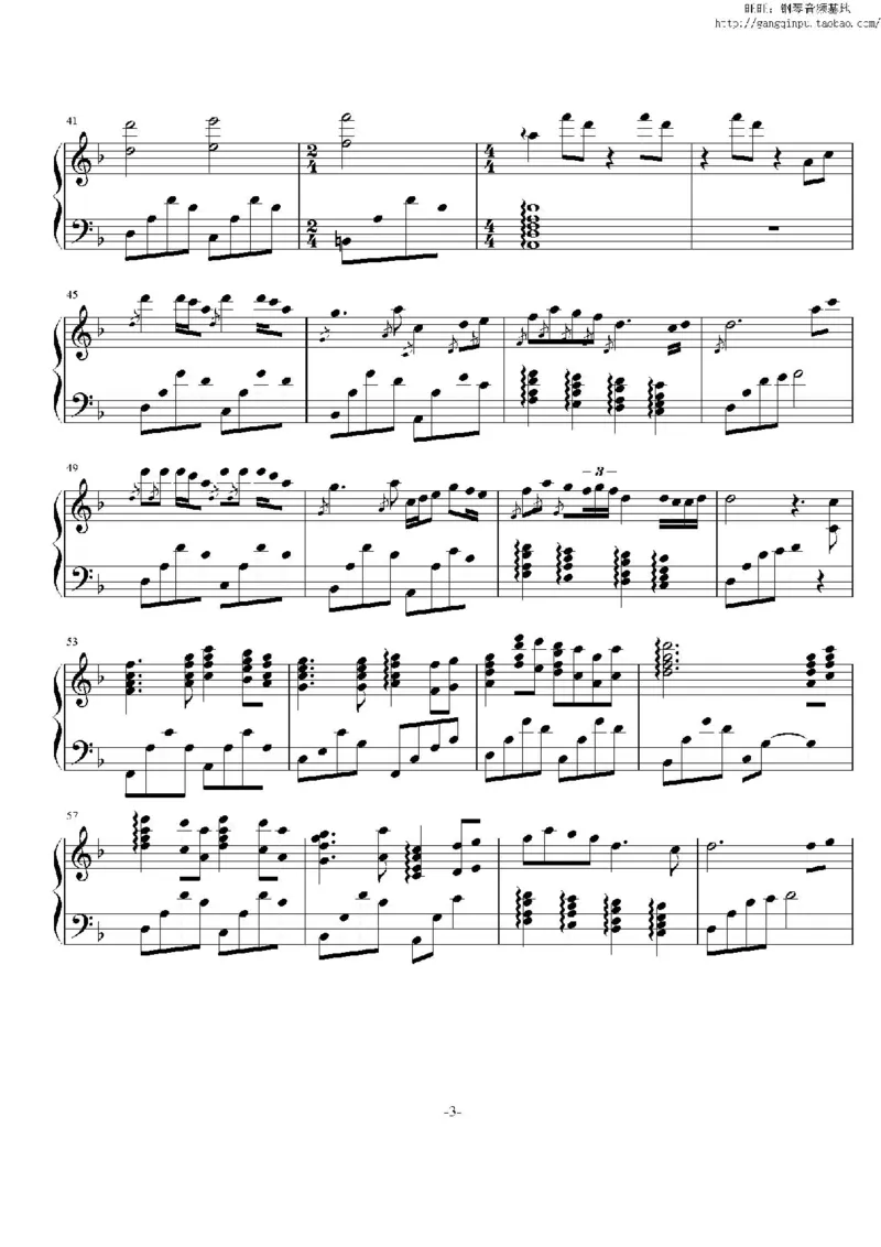 40、班得瑞钢琴谱2（42页，共10首）_一万首著名钢琴曲谱哈农贝多芬合集视频教学电子版高清无水印可打印_3流行音乐谱_流行钢琴谱合集形式_高清PDF无水印