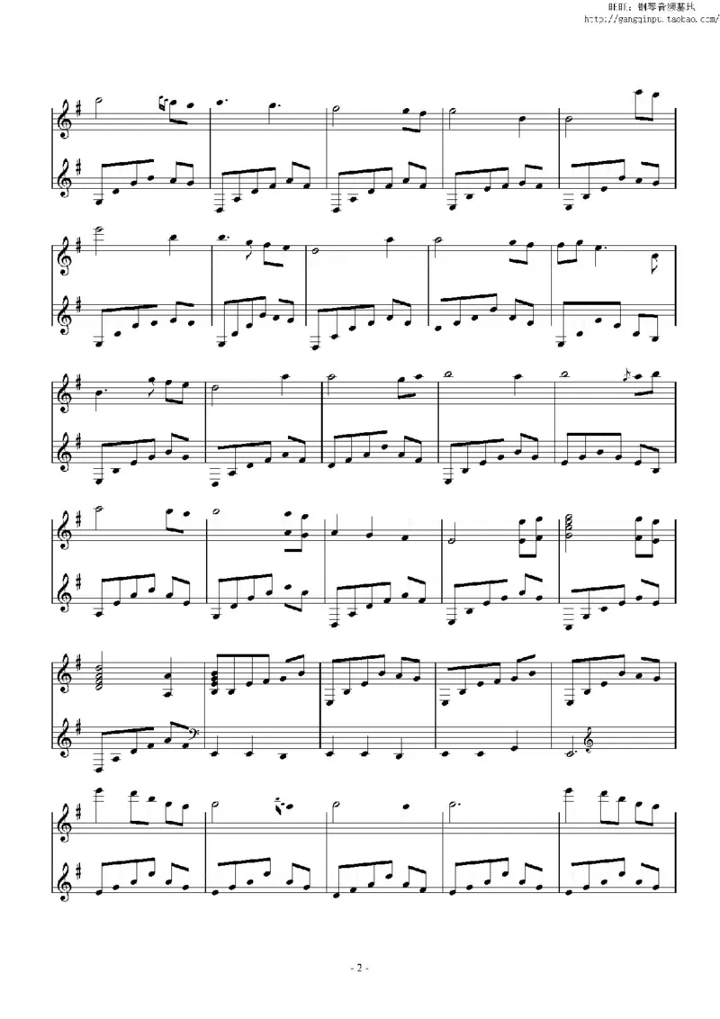 40、班得瑞钢琴谱2（42页，共10首）_一万首著名钢琴曲谱哈农贝多芬合集视频教学电子版高清无水印可打印_3流行音乐谱_流行钢琴谱合集形式_高清PDF无水印