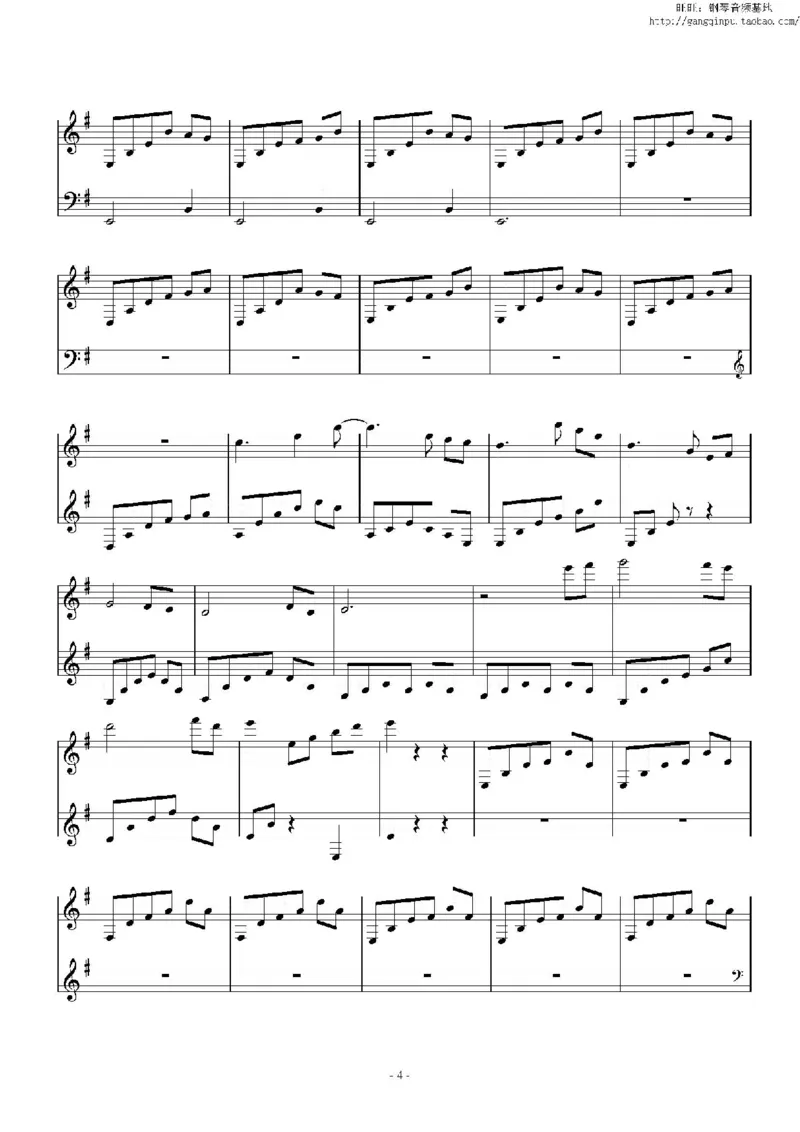 40、班得瑞钢琴谱2（42页，共10首）_一万首著名钢琴曲谱哈农贝多芬合集视频教学电子版高清无水印可打印_3流行音乐谱_流行钢琴谱合集形式_高清PDF无水印