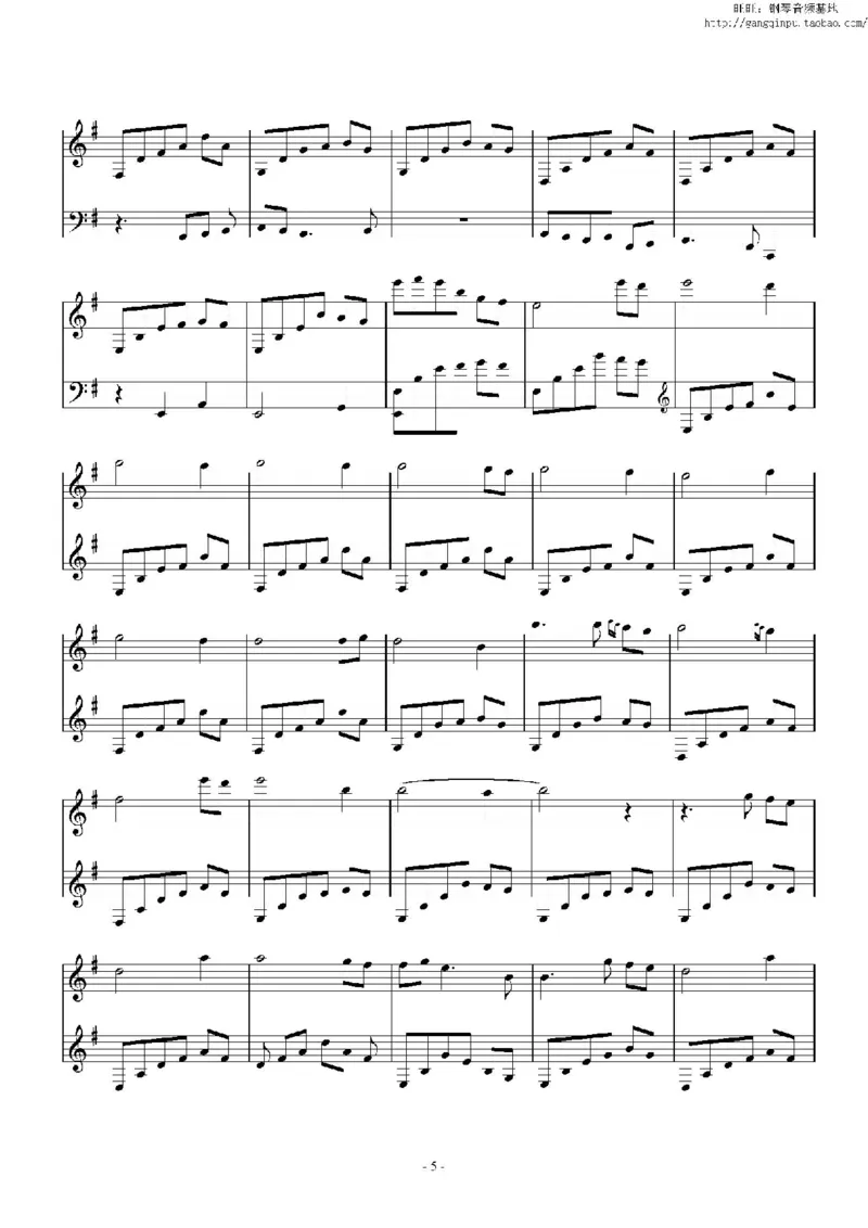 40、班得瑞钢琴谱2（42页，共10首）_一万首著名钢琴曲谱哈农贝多芬合集视频教学电子版高清无水印可打印_3流行音乐谱_流行钢琴谱合集形式_高清PDF无水印