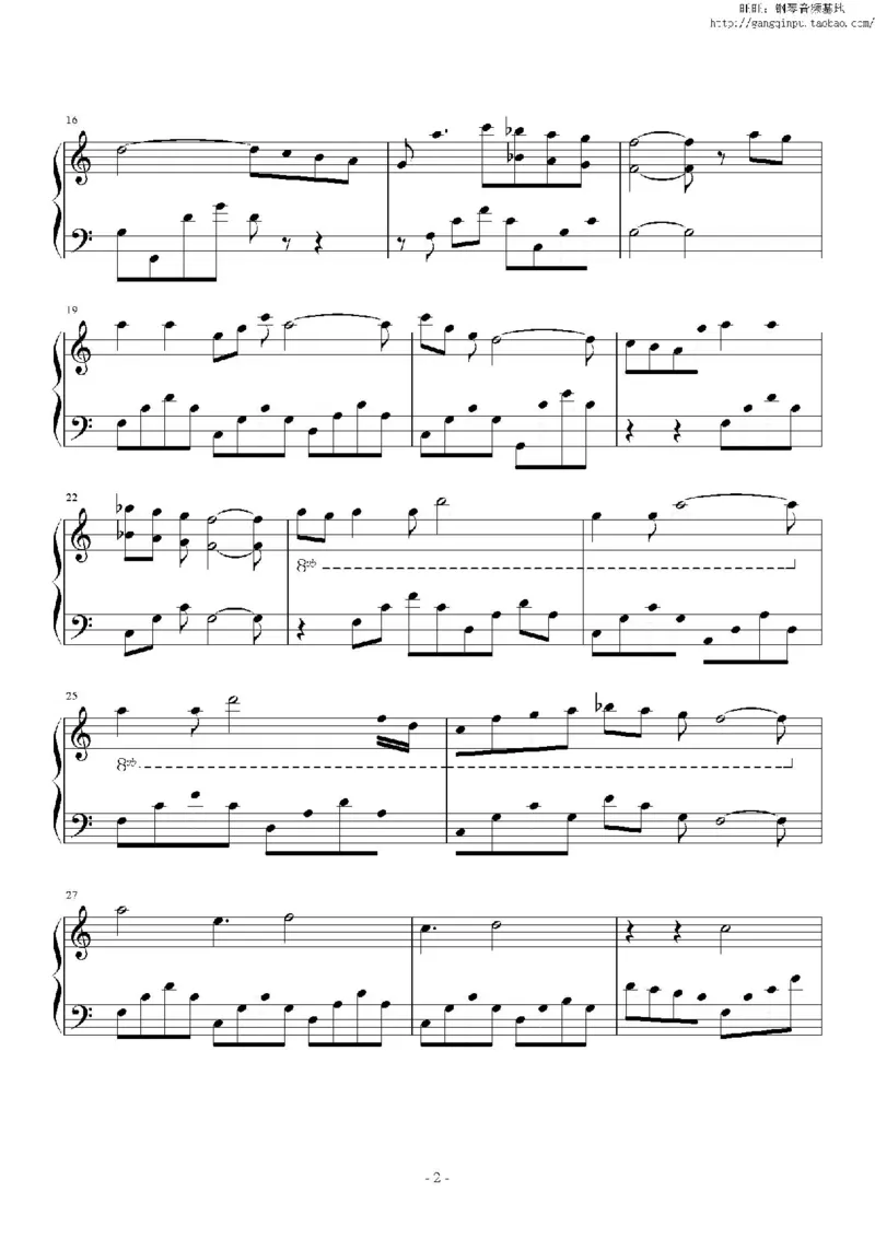 40、班得瑞钢琴谱2（42页，共10首）_一万首著名钢琴曲谱哈农贝多芬合集视频教学电子版高清无水印可打印_3流行音乐谱_流行钢琴谱合集形式_高清PDF无水印