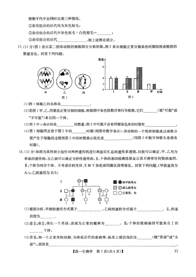 福建省福州市联盟校2024-2025学年高一下学期期中考试生物PDF版含解析_2024-2025高一（7-7月题库）_2025年6月7.10新增_0609福建省福州市联盟校2024-2025学年高一下学期期中考试