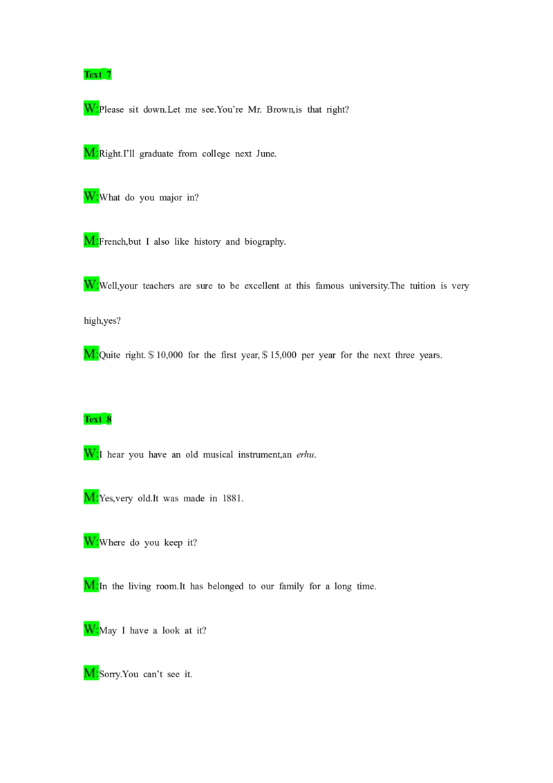 备考2024新高考英语听力(答案+文本)17_2024年5月_01按日期_1号_2024高考英语听力专题（80套模拟训练+历年真题）(附音频）_高考英语听力高分80套模拟训练_725