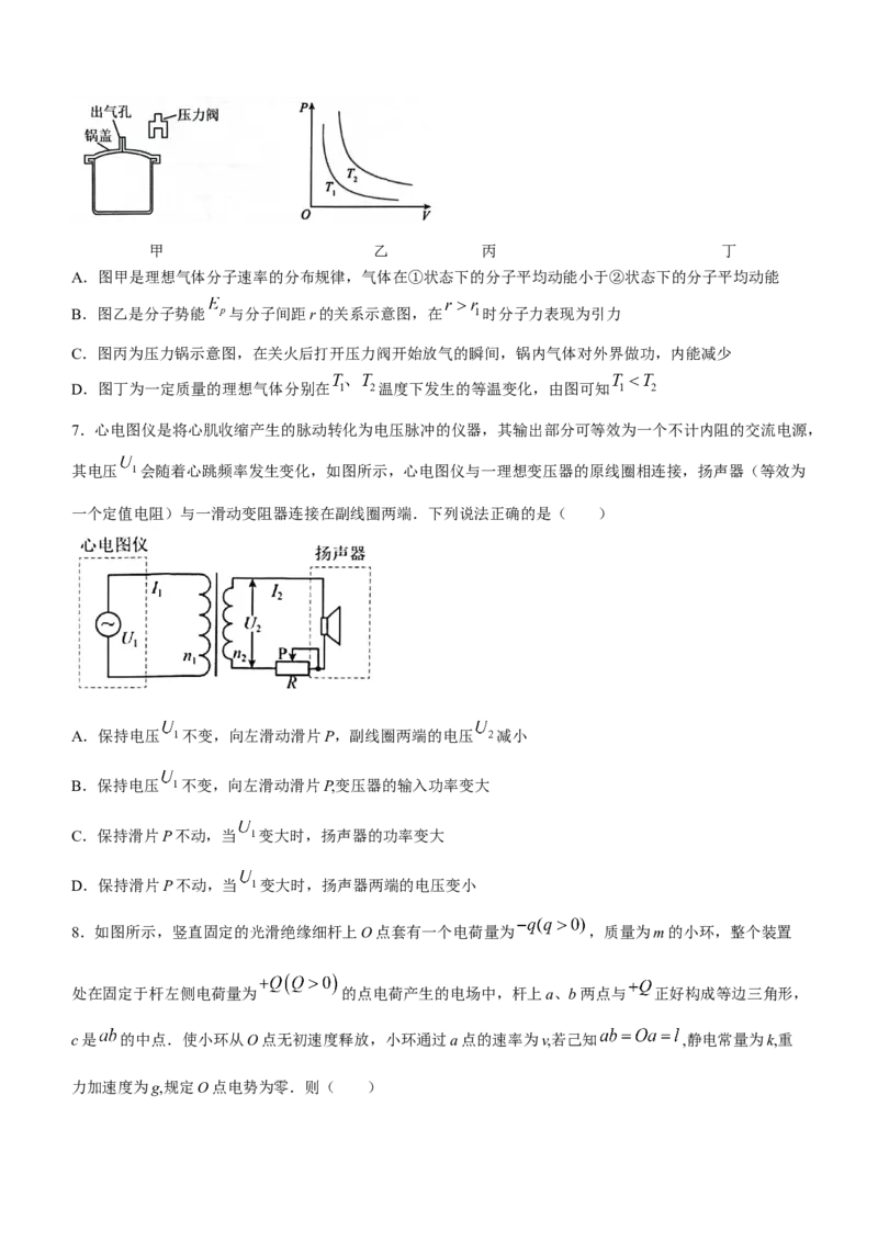 天津市十二区县重点校2024届高三下学期第一次模拟考试物理Word版含答案(1)(1)_2024年4月_024月合集_2024届天津市十二区县重点校高三下学期第一次模拟考试